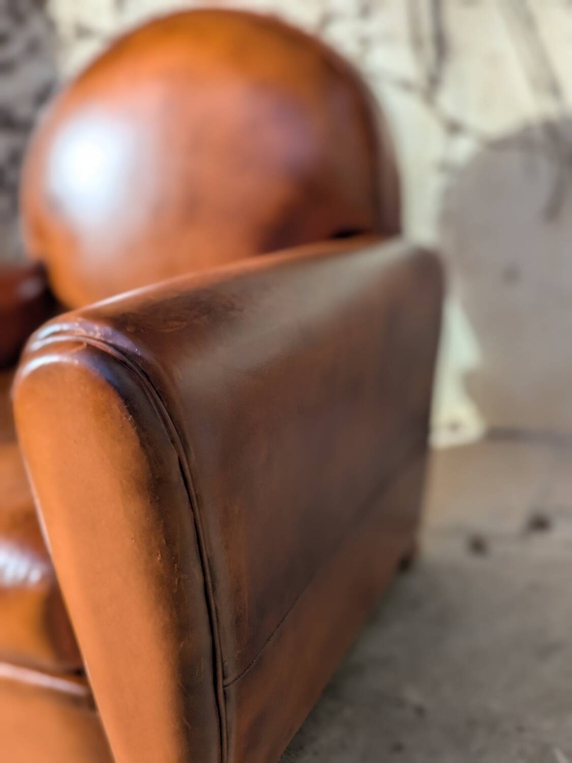 Fauteuil club en cuir