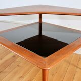 Coffee table angle "Minerva" Peter Hvidt 50s teak