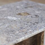 Table basse en travertin terrazzo, 1970