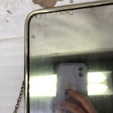 Vintage rectangular barber mirror - 24x30cm