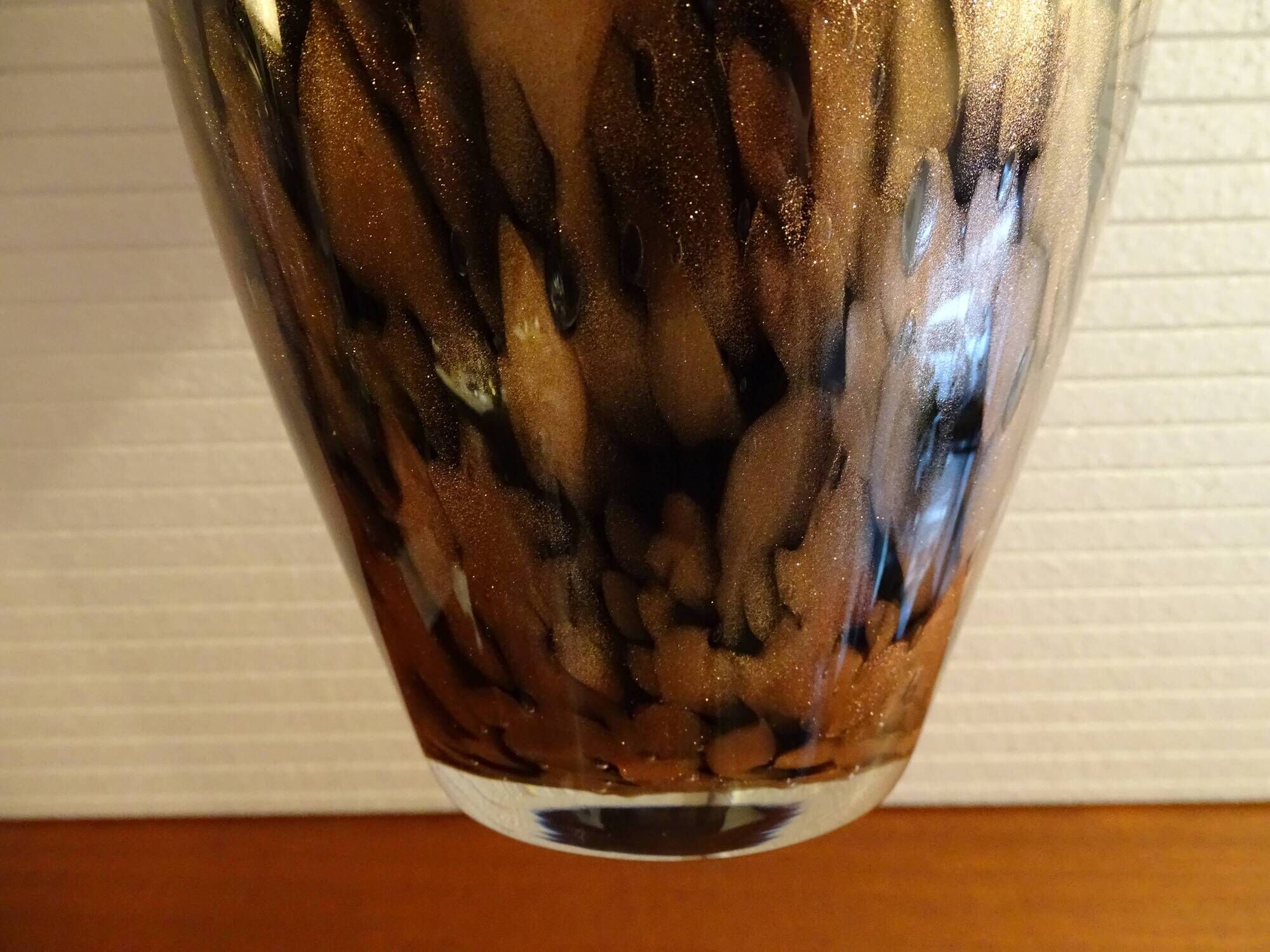 Murano glass vase with gold powder - Avventurina Vincenzo Nazon - 24.5 cm