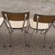 Lot de 5 chaises en formica métal, marron brun