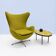 Eggchair, arne jacobsen édition originale f. hansen 1960