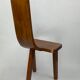 Brutalist low tripod milking stool or side chair Spain ca 1950s
