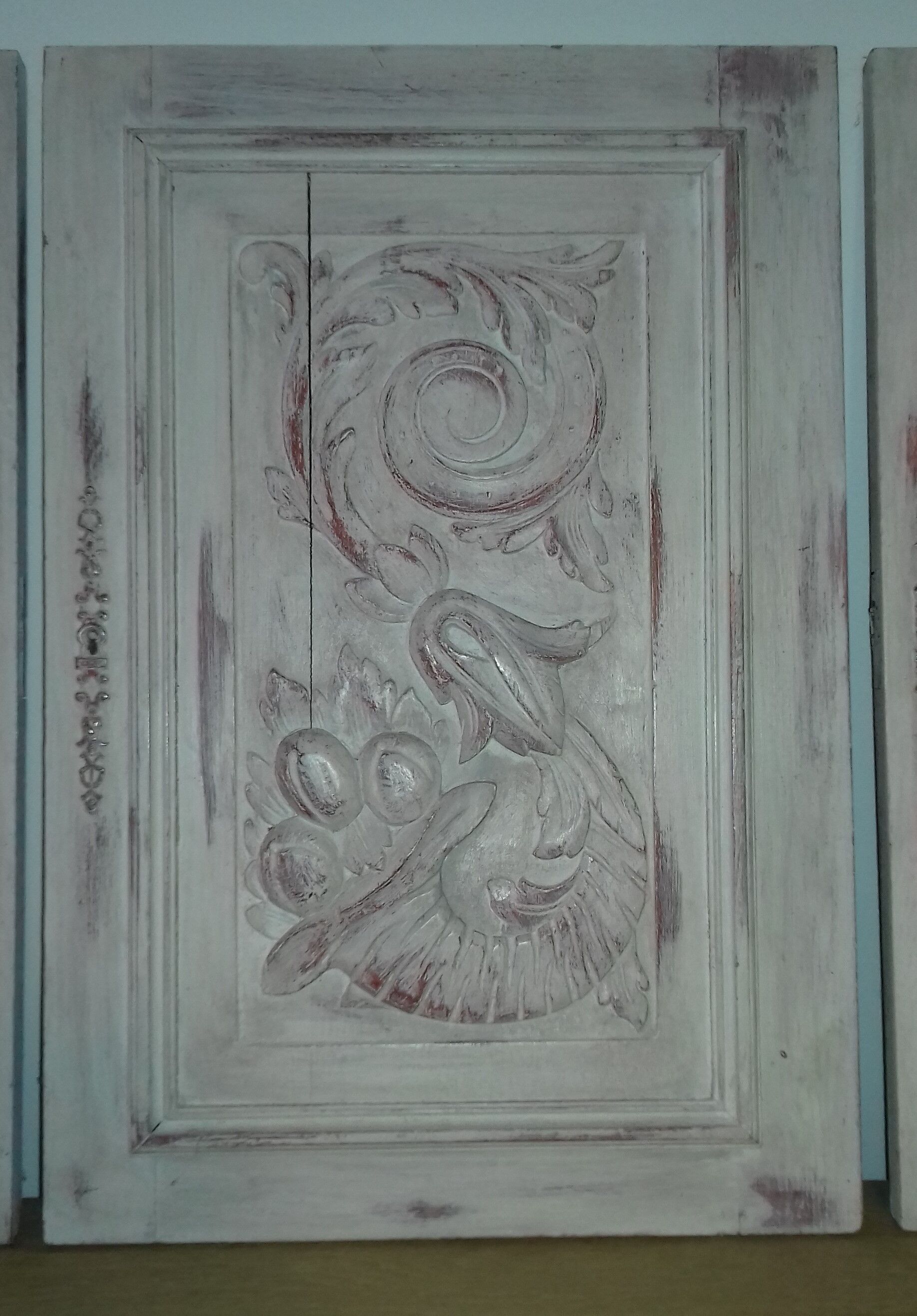 Triptych patinated 3 doors buffet Henry II