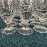 Set of 12 large Baccarat crystal glasses