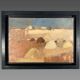 Roger MUHL (1929-2008) Landscape of a harvested field Oil on canvas