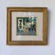 Framed nude oil painting