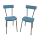 Paire de chaises formica bleu