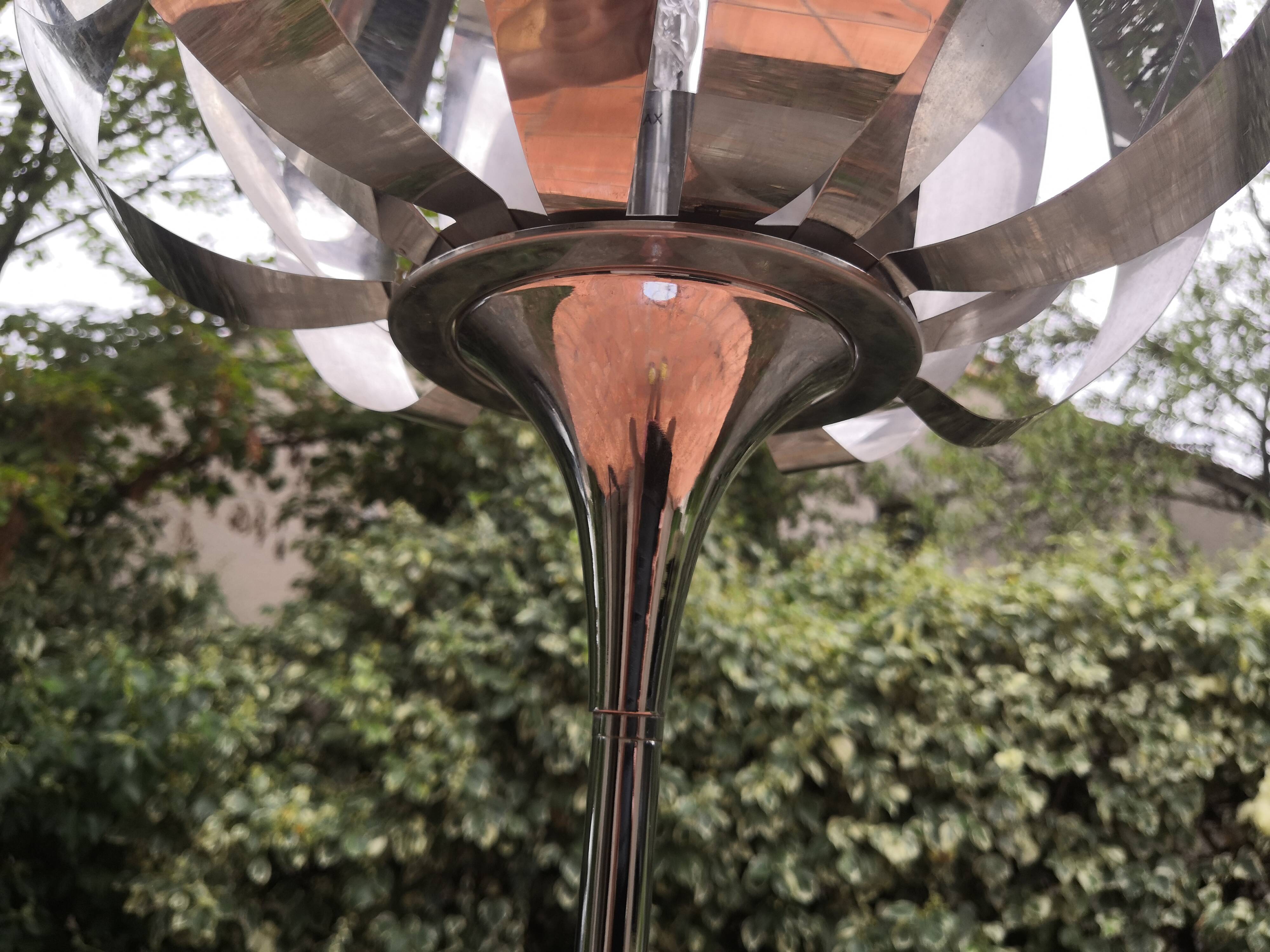 Vintage space age chrome floor lamp 1970