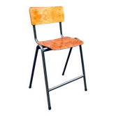Vintage two-tone industrial high stool, stackable, 1970s.