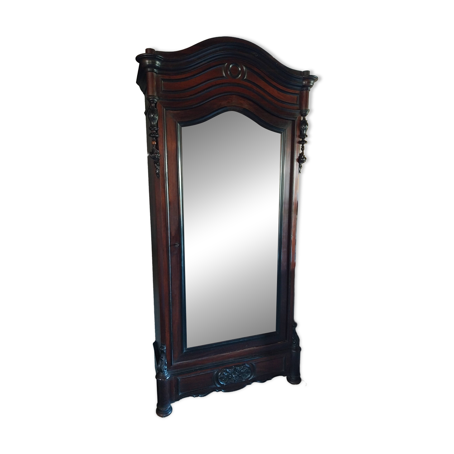 Napoleon III wardrobe in dark wood