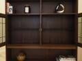 Danish oak display cabinet with lighting and adjustable shelves, 1960s