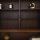 Danish oak display cabinet with lighting and adjustable shelves, 1960s