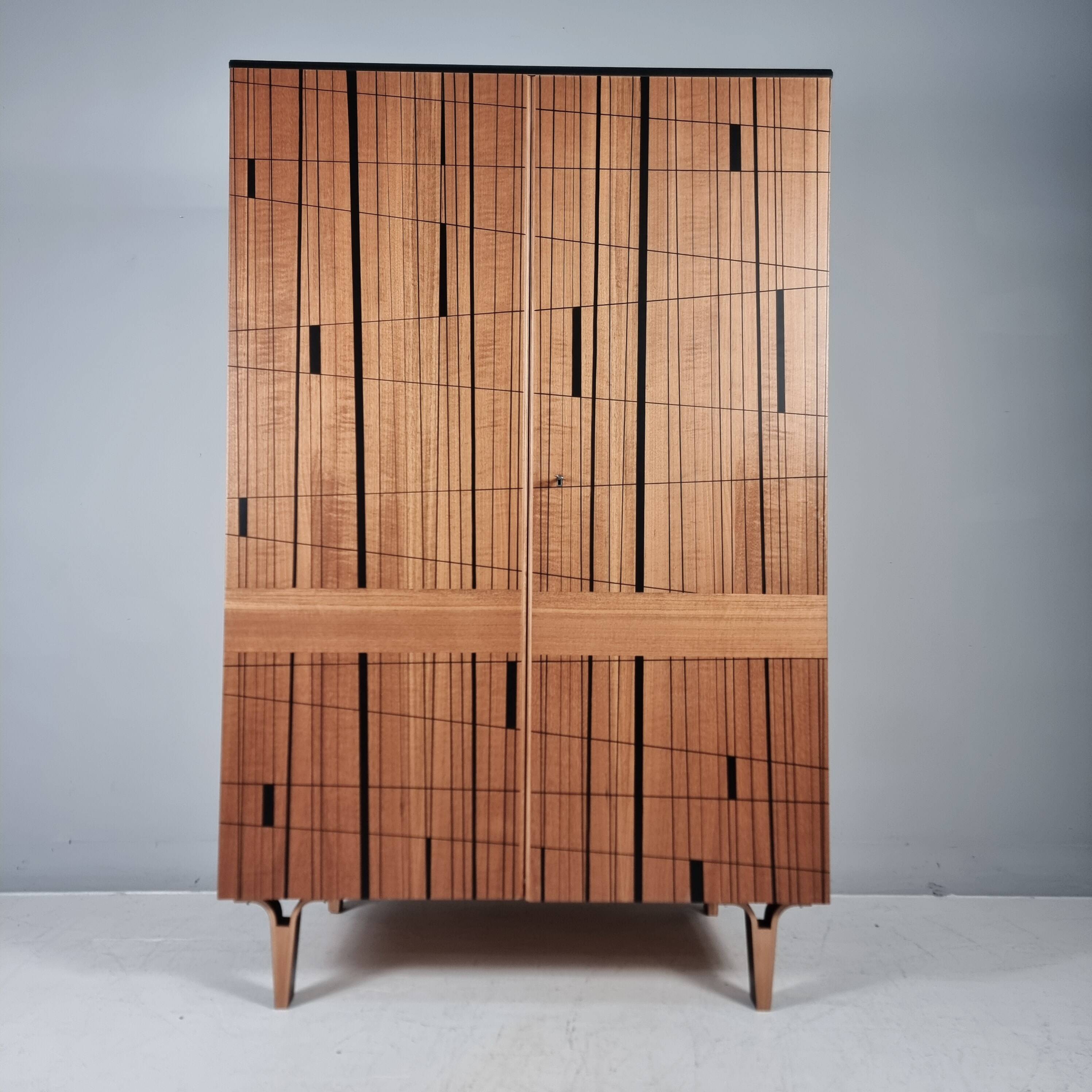 Vintage Wardrobe in Beech, 1970s