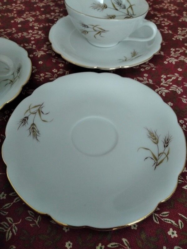 4 cups and saucers in Bavaria porcelain