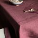Old harvest tablecloth in pure hemp tinted with eggplant