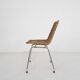 Mid-century rattan and metal dining chair, The Netherlands 1960's