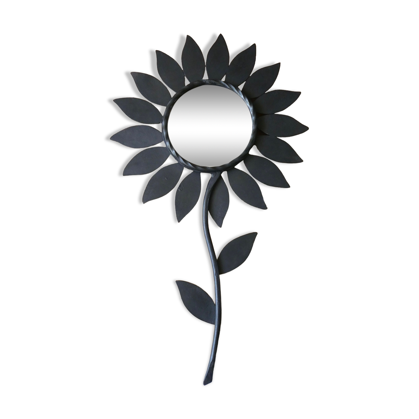 Metal flower mirror Chaty Vallauris, H 49.5 cm