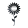 Metal flower mirror Chaty Vallauris, H 49.5 cm