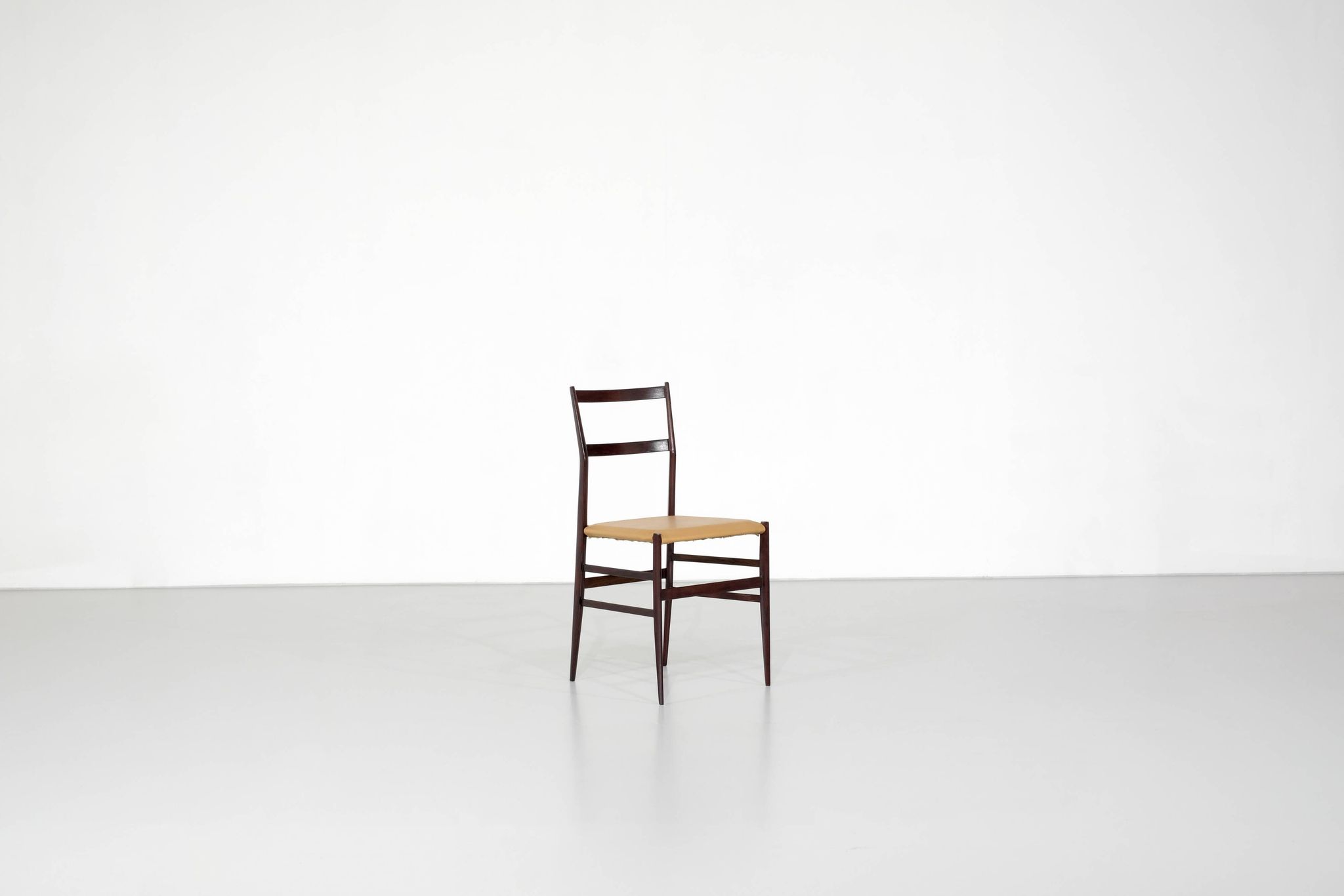 "Superleggera" chair in wood, created by Gio Ponti for Cassina, Italy.
