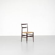 "Superleggera" chair in wood, created by Gio Ponti for Cassina, Italy.