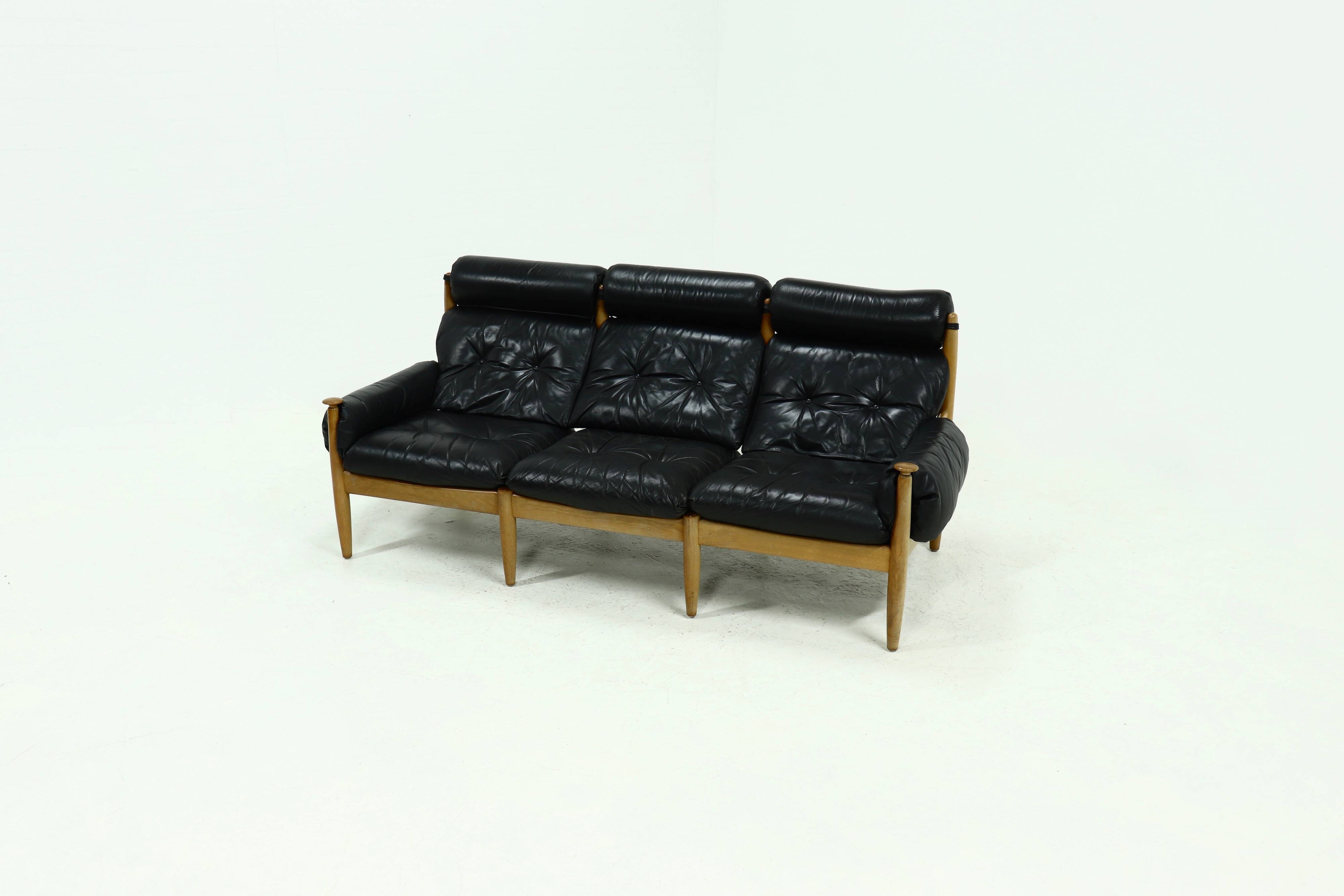 Scandinavian Three Seater Sofa by Eric Merthen for Ire Möbler 1960s