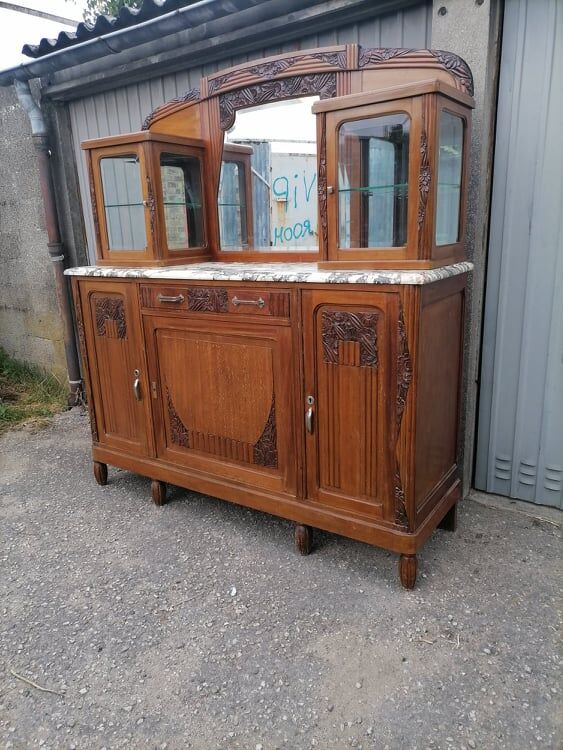 Old furniture bahut buffet mahogany art deco