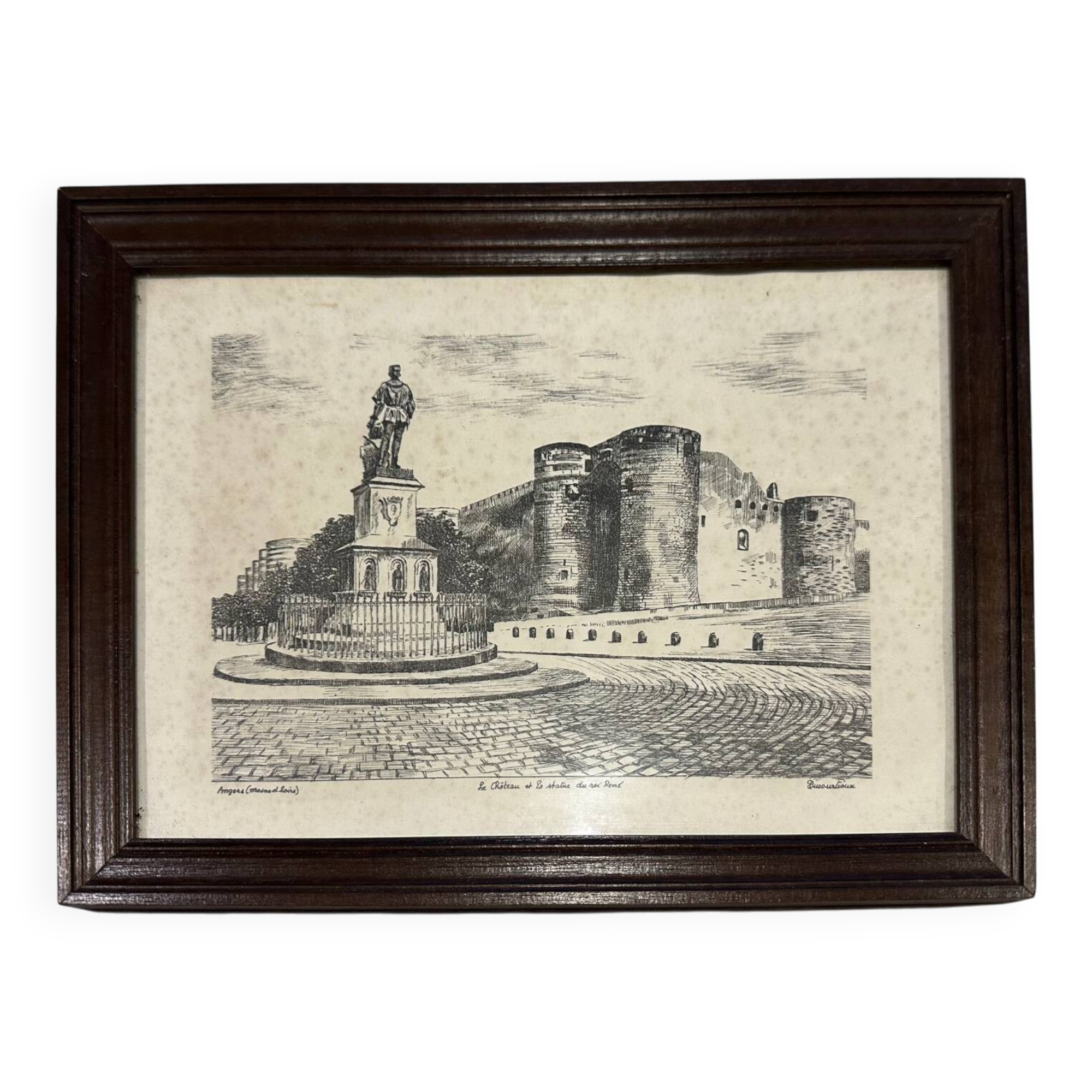 Gravure sur velin château d’Angers