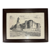 Engraving on vellum of the Château d'Angers