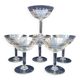 7 coupes champagne verre frise ciselée