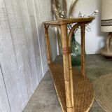 Vintage rattan console