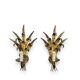 Pair of gilded metal wheat cob sonces