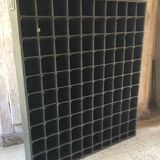 Old wooden shelf door bottle