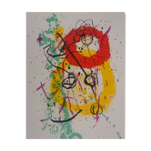 Joan miro : composition aux anneaux - lithographie originale