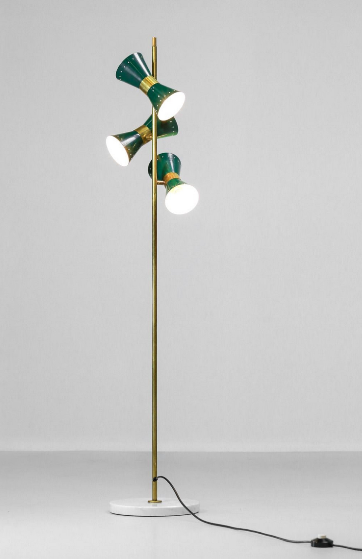 Green diabolo floor lamp