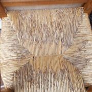 Rush seat chair in acacia