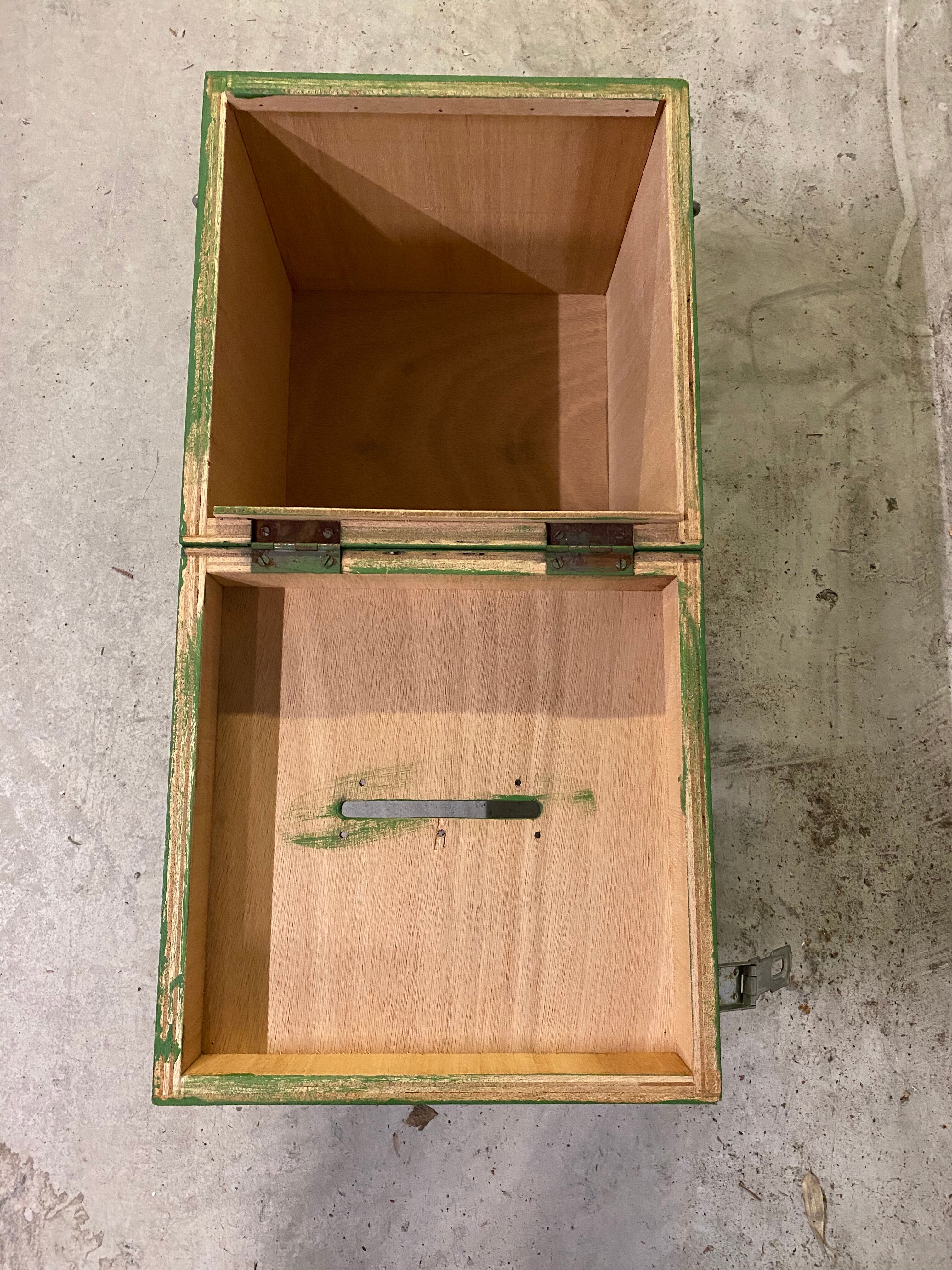Green box, former ballot box