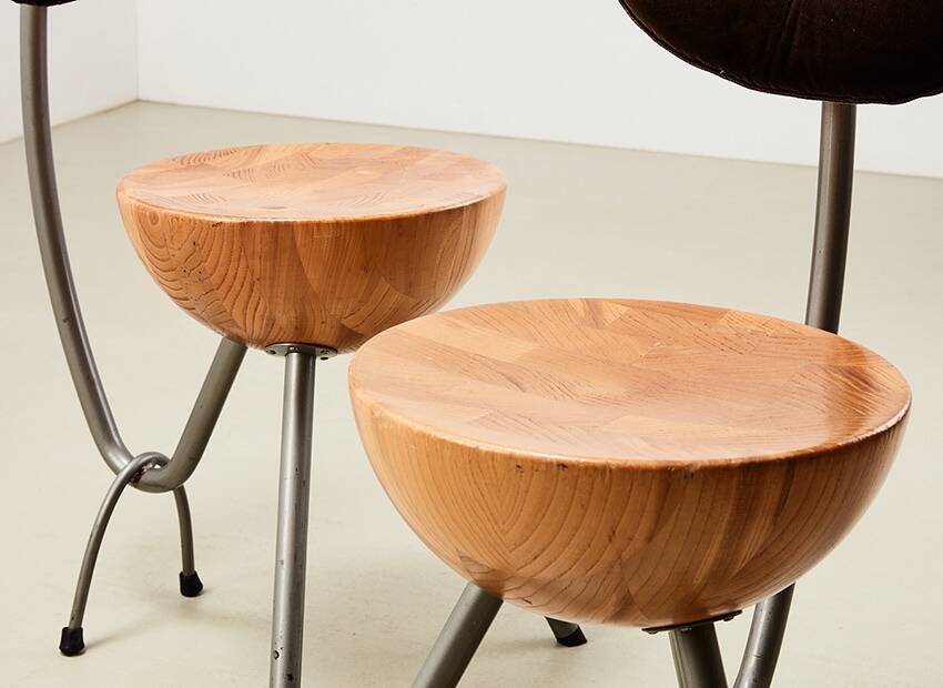 Very Rare Pair of 'Jur Eats' Side Chairs by Rob Eckhardt Netherlands 1991