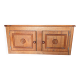 Low oak furniture in the Dudouyt style, with a sculpted front.