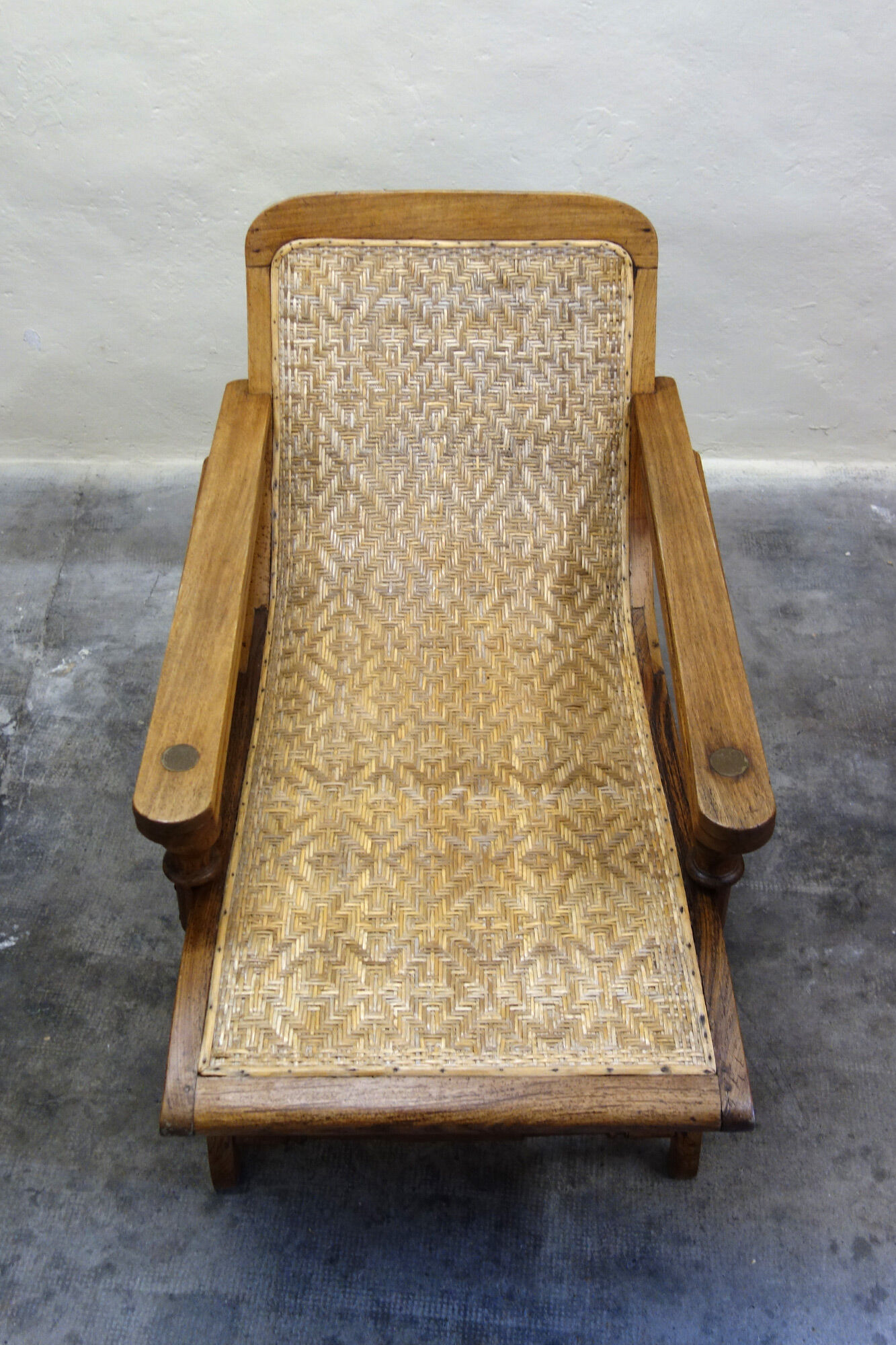 Former colonial armchair of planter late 19th century