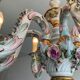 Old chandelier Capodimonte porcelain Italy 6 arms