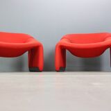 Pierre Paulin Set of 2 F598 Groovy Armchairs for Artifort New Upholstery, 1972