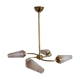 Brass and glass chandelier