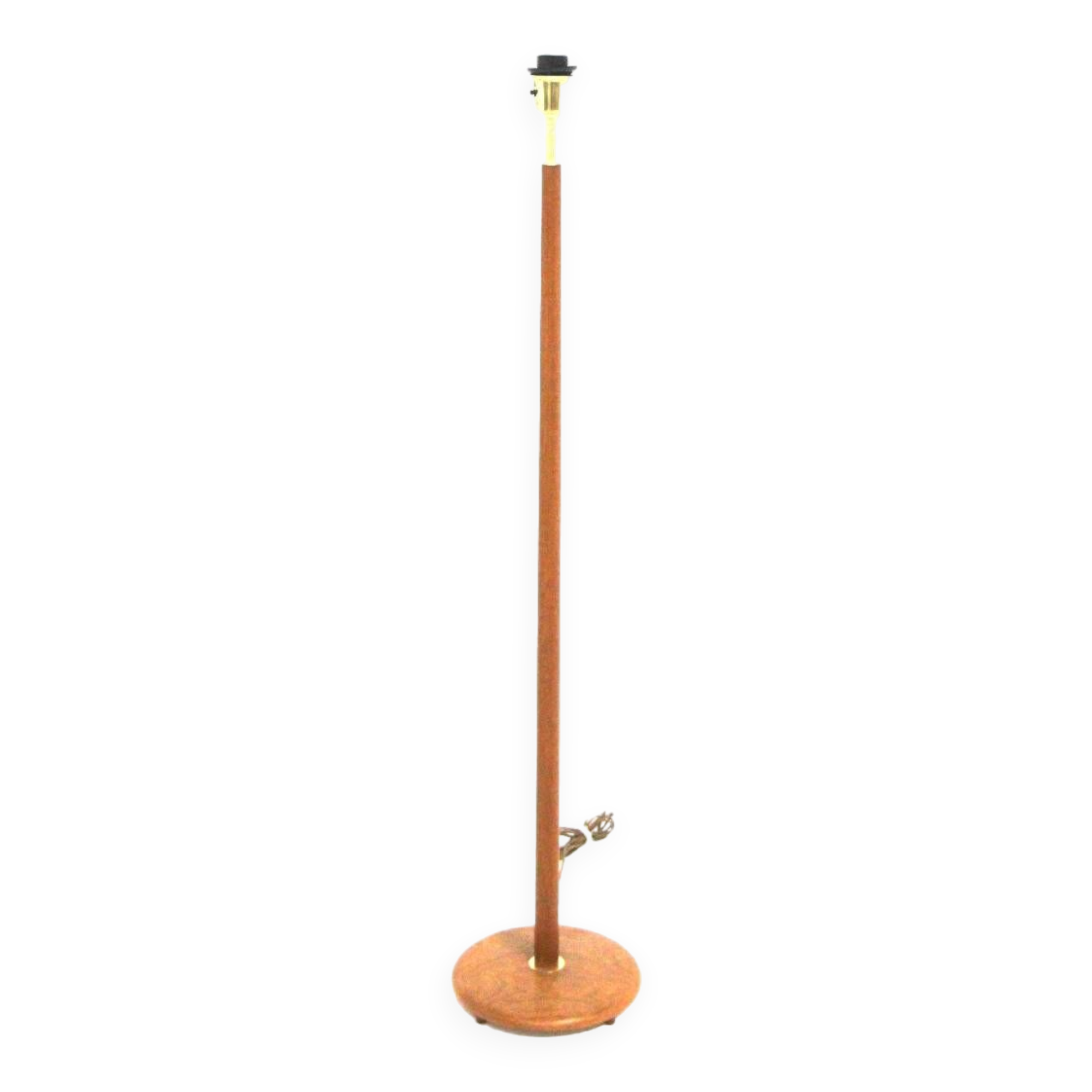 Scandinavian floor lamp in teak and metal, Sweden, 1960
