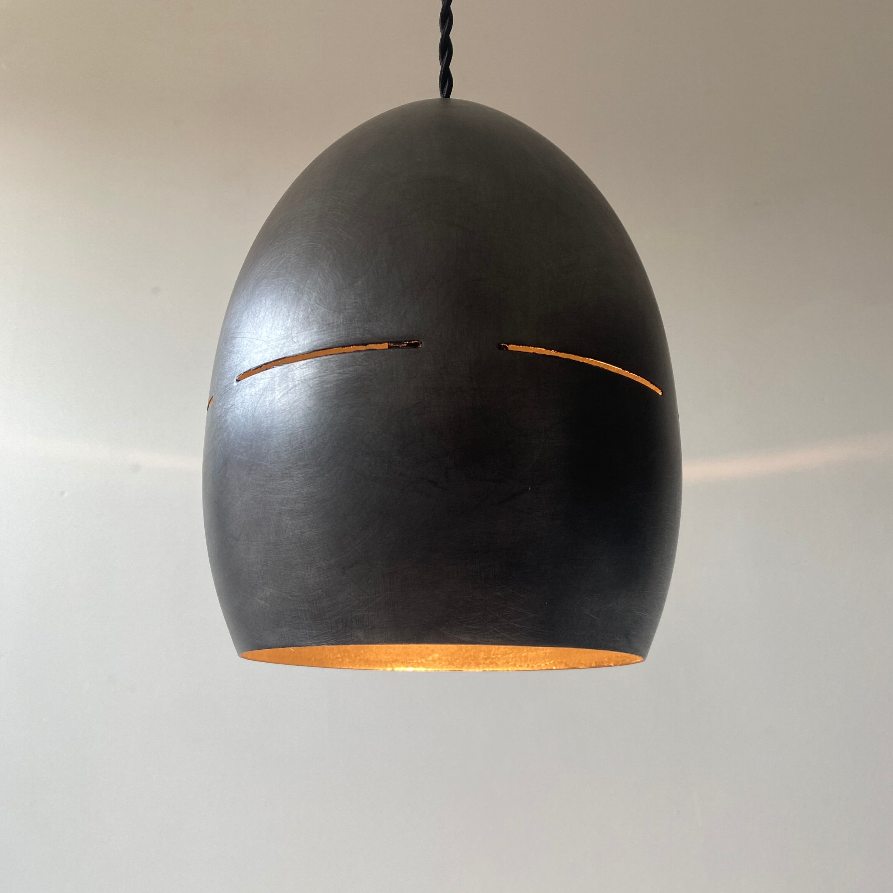 Lot 3 old metal pendant lamps 1970 vintage