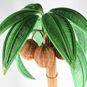 Lampadaire « cocotier/palmier » en rotin