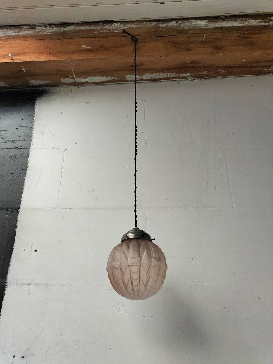 Art Deco glass suspension