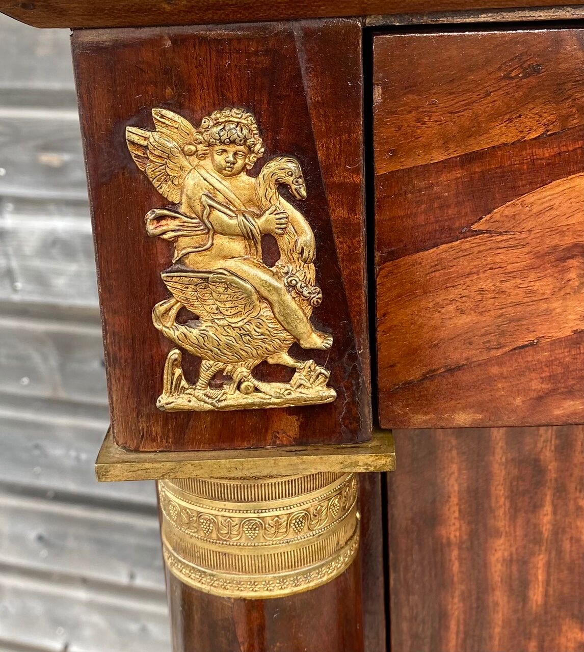 Mahogany secretary of the empire period xix century