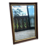 Antique solid wood mirror